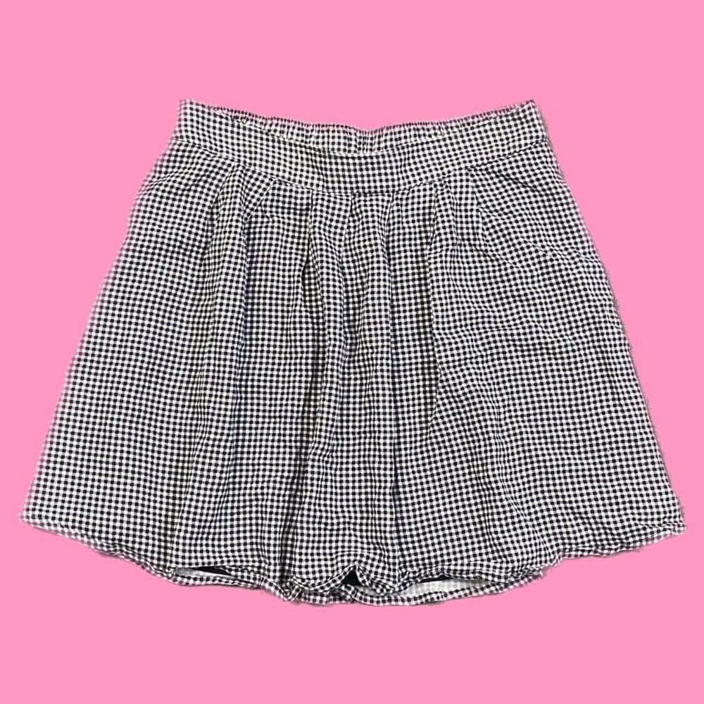 black and white gingham skirt womens medium